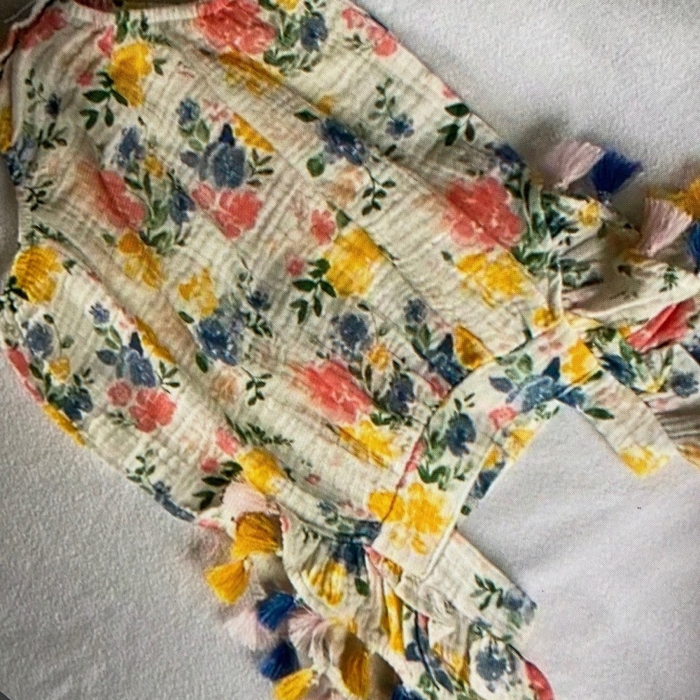 Adorable vibrant floral design one piece